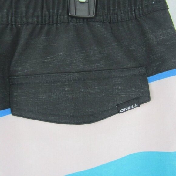 ONeill Smash Up Volley Swim Board Shorts XXL Black Blue Pink Stretch New Tags - Picture 5 of 11